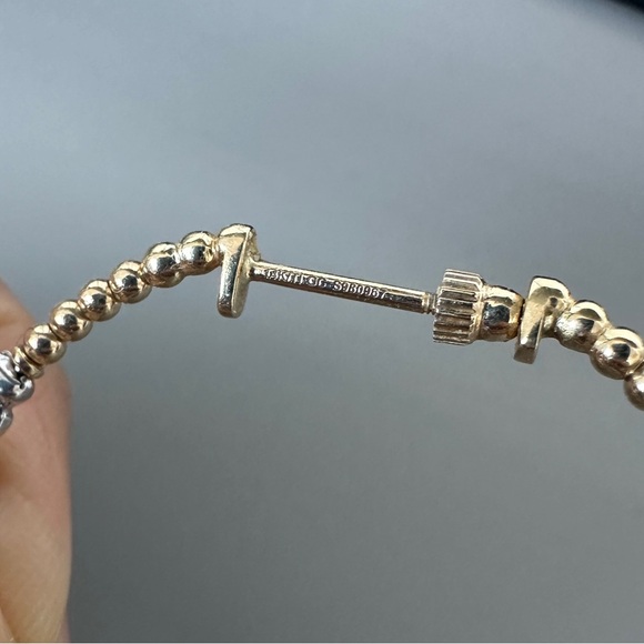 Gabriel & Co. 14K Yellow Gold 40mm Bujukan Diamond Classic Hoop Earrings - Picture 5 of 8